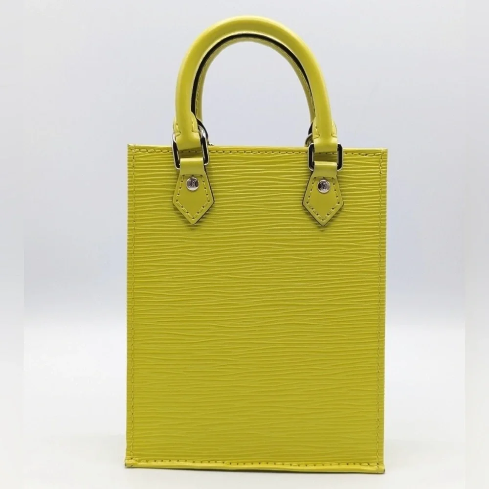 SALE! Louis Vuitton Petit Sac Plat Citron (yellow) Epi Leather Mini Bag - Picture 4 of 16